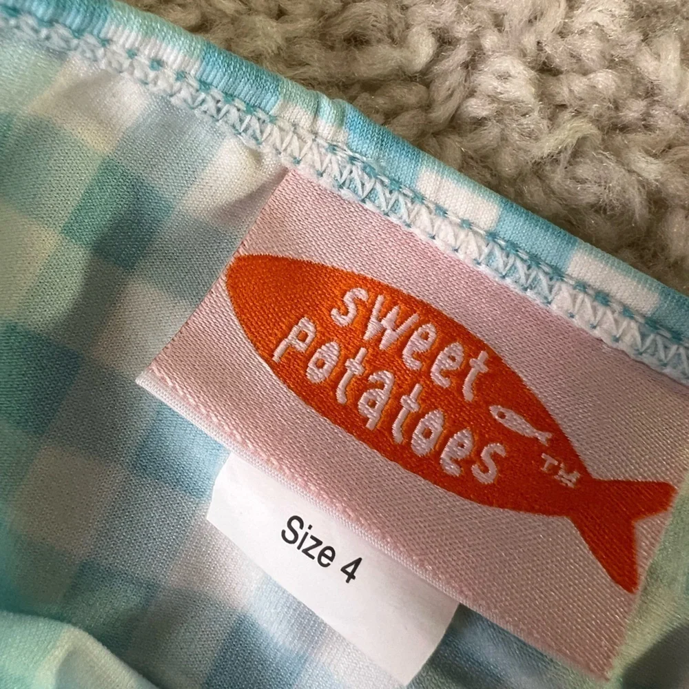 Kids size 4/4T 2 Matching Sweet Potato Brand Bathing Suits